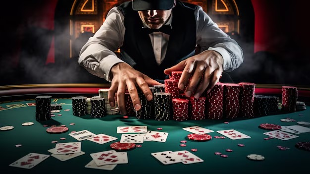 Roulette wheel spinning in live studio