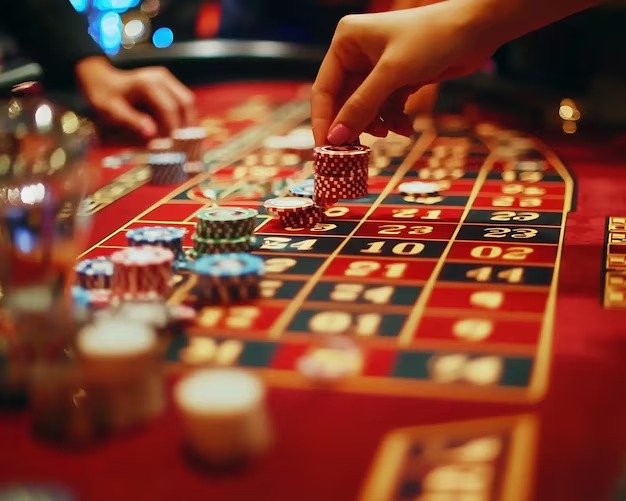 Live blackjack studio with real-time card dealing Blackjack dealer and card layout